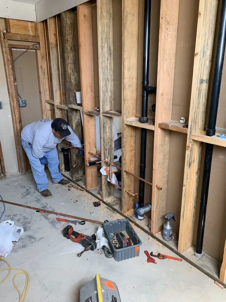 Commercial rough-in plumbing for Gas Line Repair in Woodland